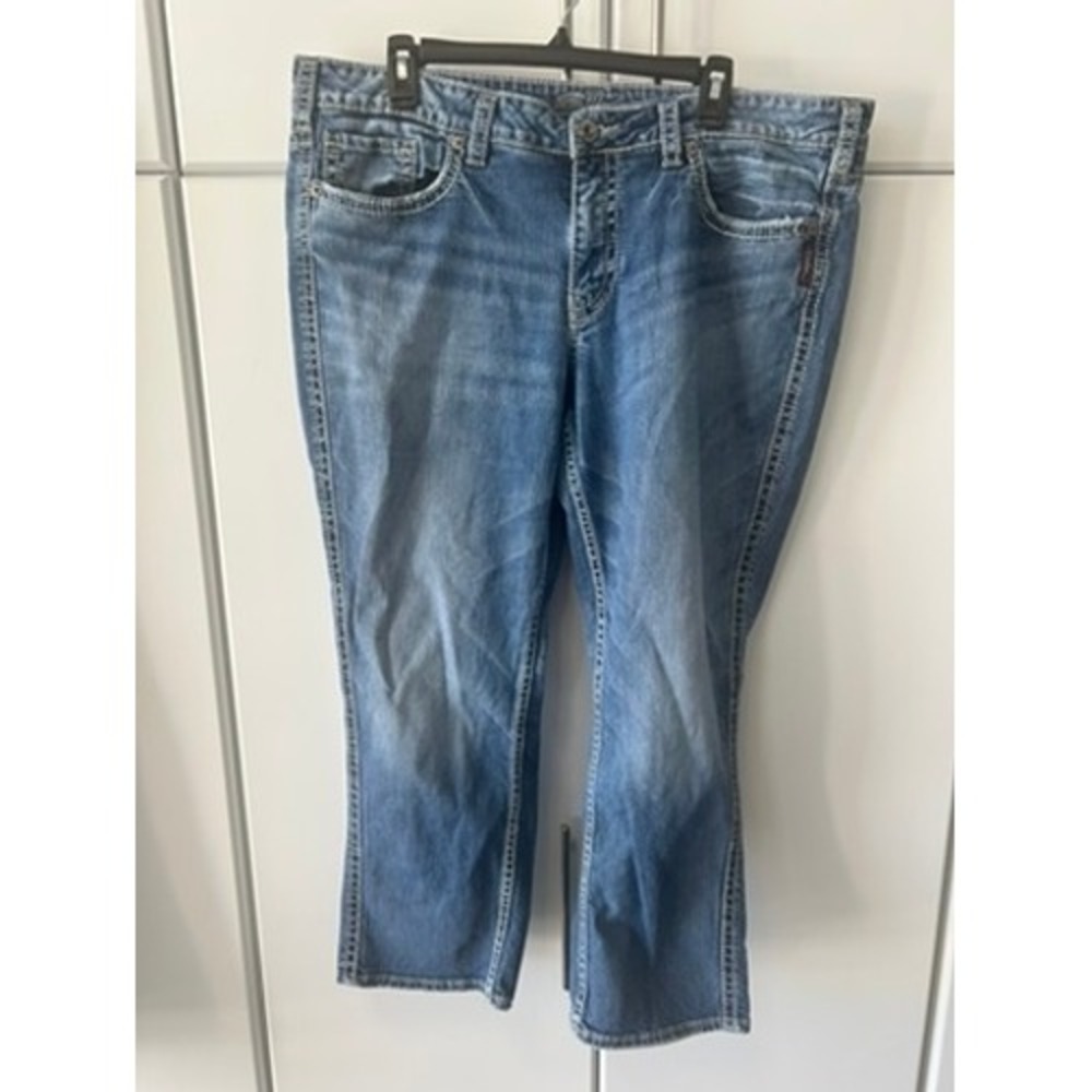 Silver Jeans Co‎ Frances Capri Womens 20 Medium Wash Denim Cropped W1268SVP356